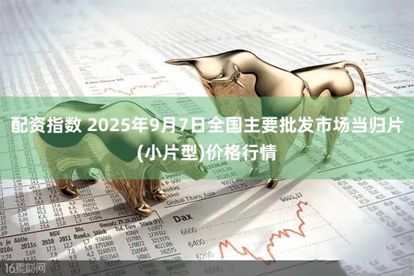 配资指数 2025年9月7日全国主要批发市场当归片(小片型)价格行情